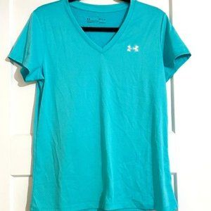 Under Armour V-Neck Performance Tee - Loose Heat Gear - Size Medium
